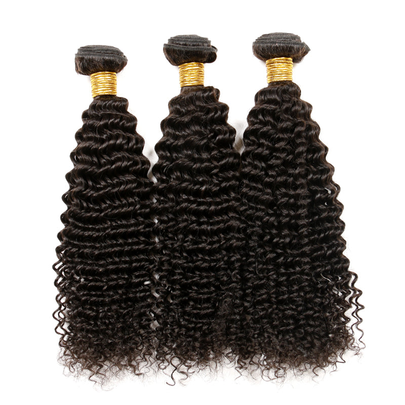 Kinky Curly Hair Bundle Weft Steaming processed 9A Virgin Human Hair