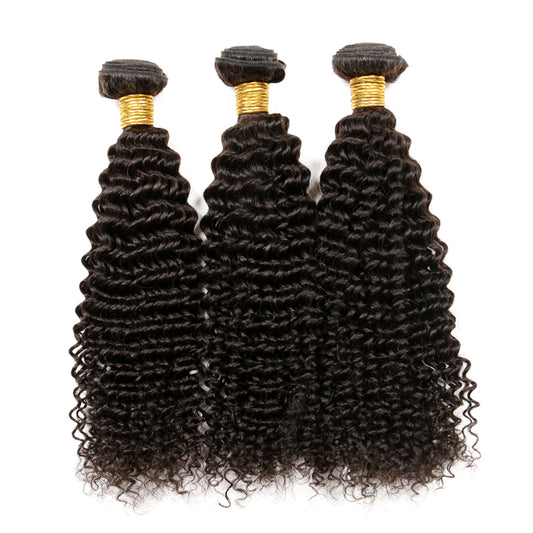 Kinky Curly Hair Bundle Weft Steaming processed 9A Virgin Human Hair