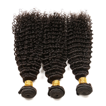 Kinky Curly Hair Bundle Weft Steaming processed 9A Virgin Human Hair