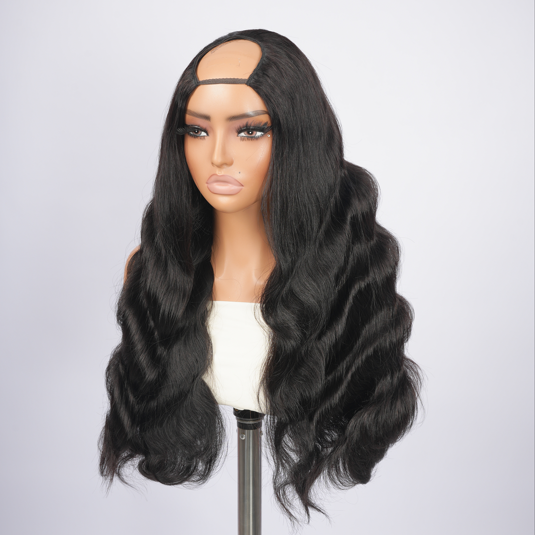 9A Virgin Hair U Part Wig Glueless V Part Wig  Body Wave Wigs