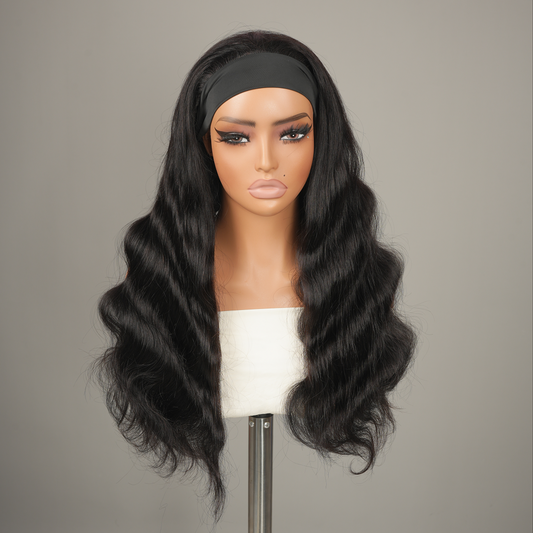 9A Virgin Hair Body Wave Headband Wig