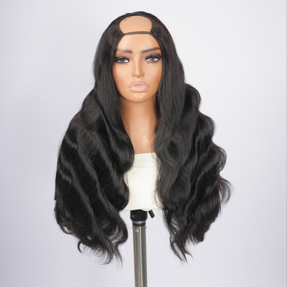 9A Virgin Hair U Part Wig Glueless V Part Wig  Body Wave Wigs