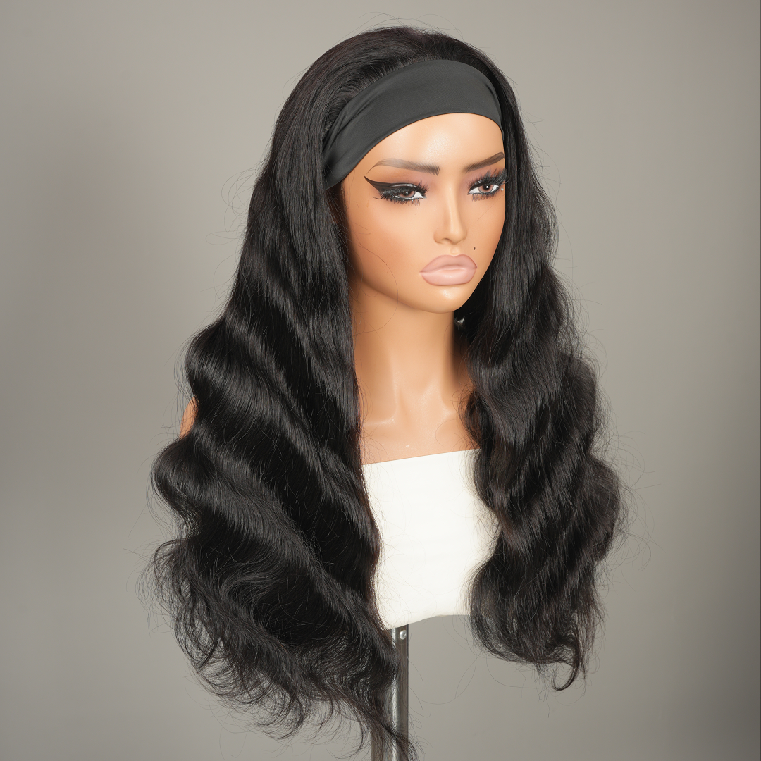 9A Virgin Hair Body Wave Headband Wig