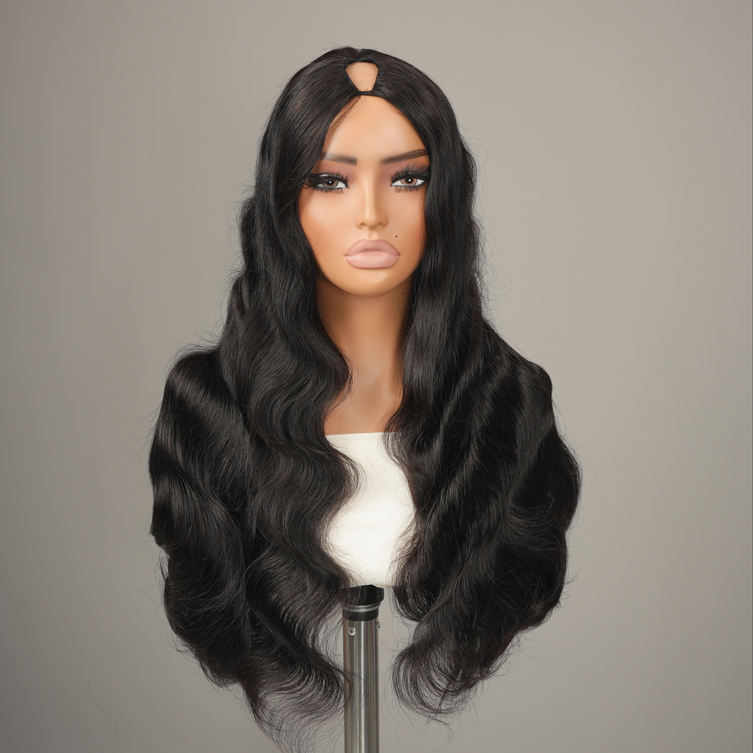 9A Virgin Hair U Part Wig Glueless V Part Wig  Body Wave Wigs