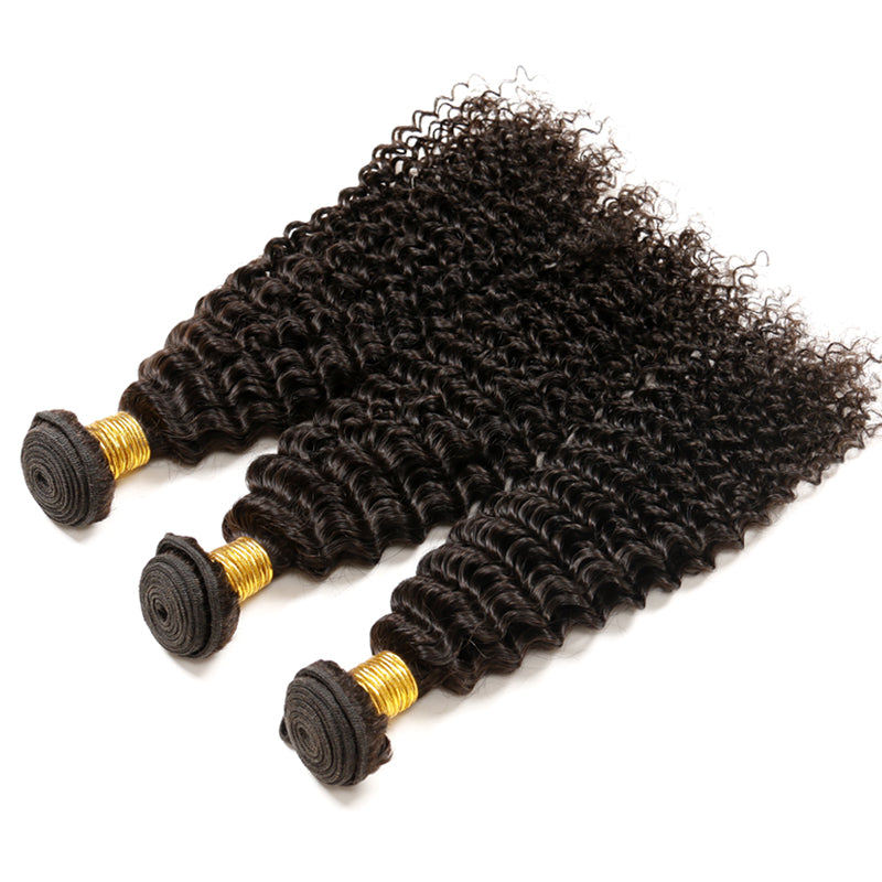 Kinky Curly Hair Bundle Weft Steaming processed 9A Virgin Human Hair