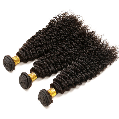 Kinky Curly Hair Bundle Weft Steaming processed 9A Virgin Human Hair