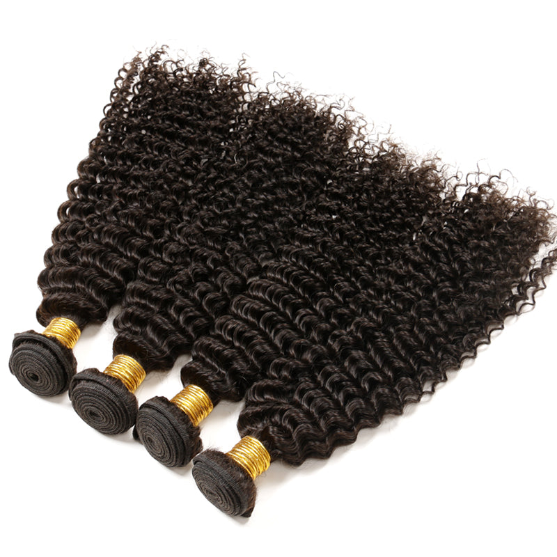 Kinky Curly Hair Bundle Weft Steaming processed 9A Virgin Human Hair