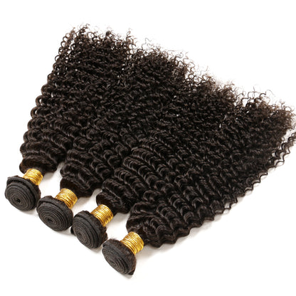 Kinky Curly Hair Bundle Weft Steaming processed 9A Virgin Human Hair