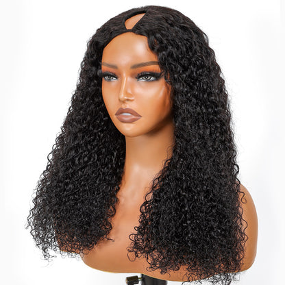 9A Virgin Hair V Part Curly Wig U Part Curly Wigs With Drawstring
