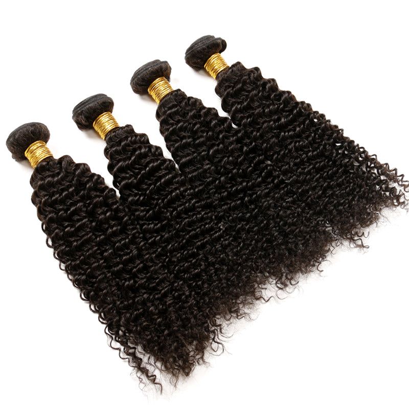 Kinky Curly Hair Bundle Weft Steaming processed 9A Virgin Human Hair