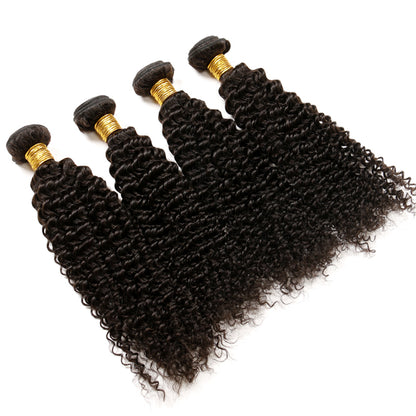 Kinky Curly Hair Bundle Weft Steaming processed 9A Virgin Human Hair