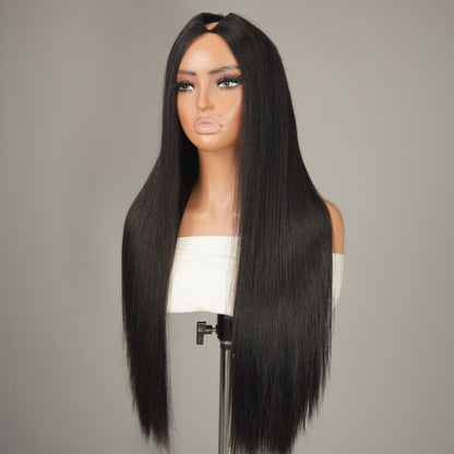 9A Virgin Hair U Part Wig Glueless V Part Wig Straight Wigs