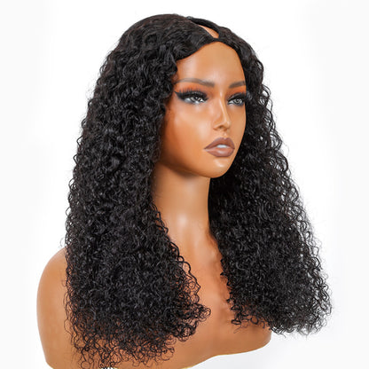 9A Virgin Hair V Part Curly Wig U Part Curly Wigs With Drawstring