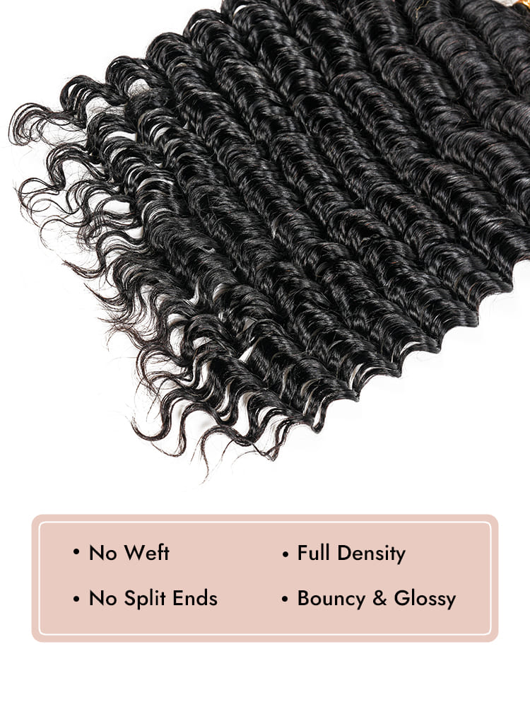 Water Wave Human Hair Bulk 100% Unprocessed Hair Bulk Weave Soft No Weft