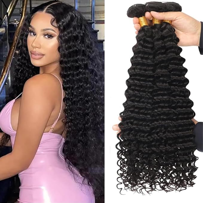 12A Deep Wave Human Hair Bundles