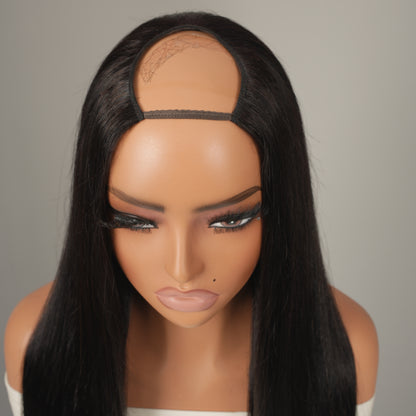 9A Virgin Hair U Part Wig Glueless V Part Wig Straight Wigs