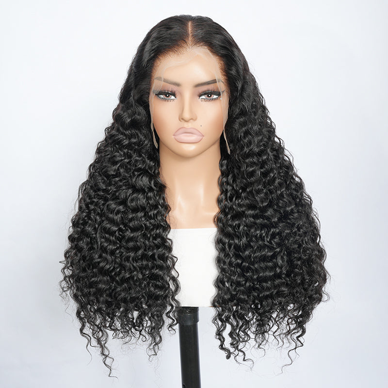 10A Deep Wave Wigs Lace Frontal Human Hair Wigs 13x4 and 13x6 Transparent Lace