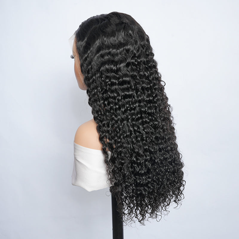 10A Deep Wave Wigs Lace Frontal Human Hair Wigs 13x4 and 13x6 Transparent Lace