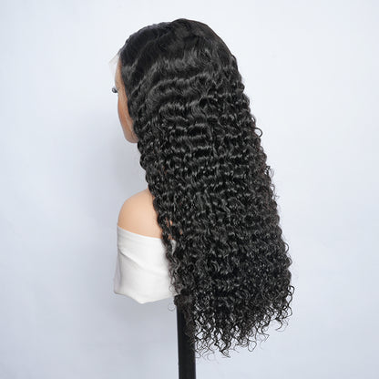 10A Deep Wave Wigs Lace Frontal Human Hair Wigs 13x4 and 13x6 Transparent Lace