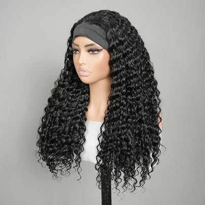 9A Virgin Hair Deep Wave Headband Wig