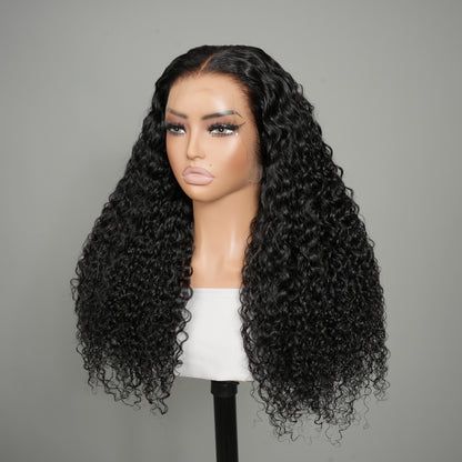 9A Virgin Hair Long Curly Wigs For Women Invisible HD Lace Front 13*6 Wig