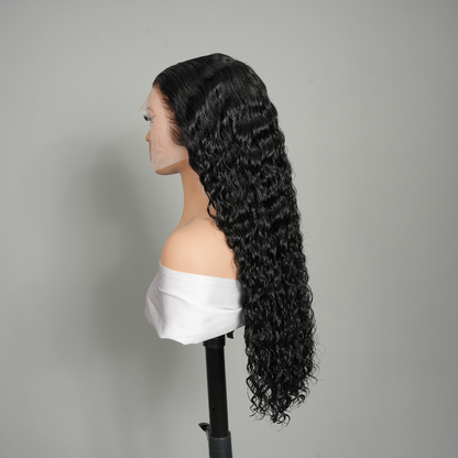 9A Virgin Hair Loose Deep Half Wig with Drawstring Flip Over Wig