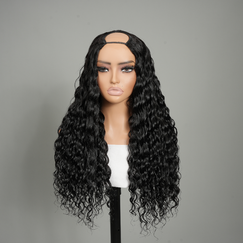 9A Virgin Hair U Part Loose Deep Wave Wigs