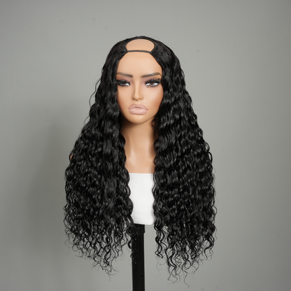 9A Virgin Hair U Part Loose Deep Wave Wigs