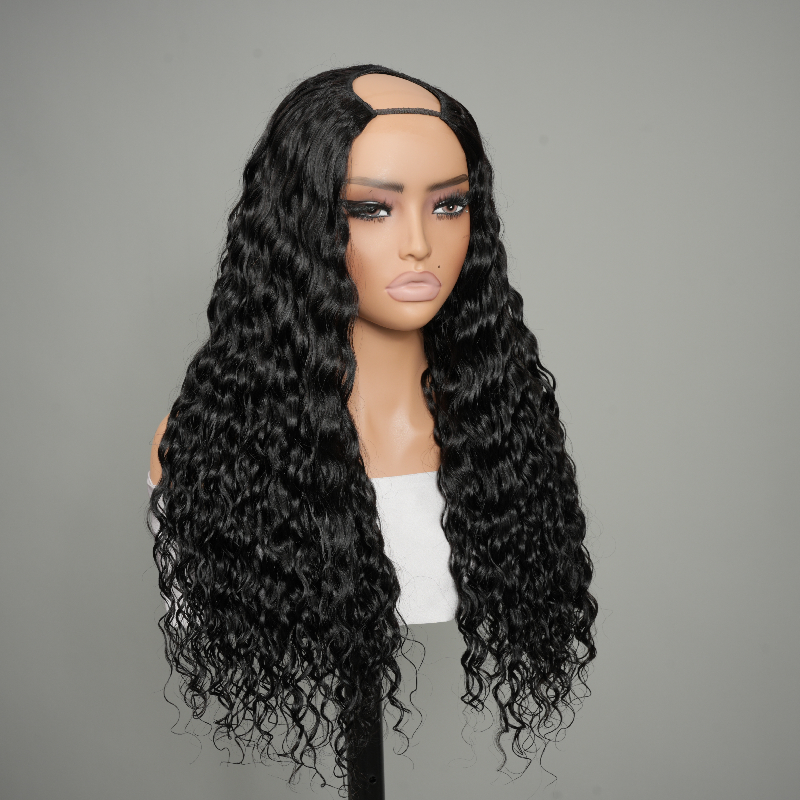 9A Virgin Hair U Part Loose Deep Wave Wigs