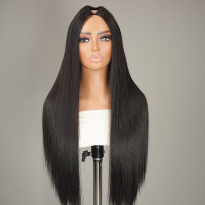 9A Virgin Hair U Part Wig Glueless V Part Wig Straight Wigs