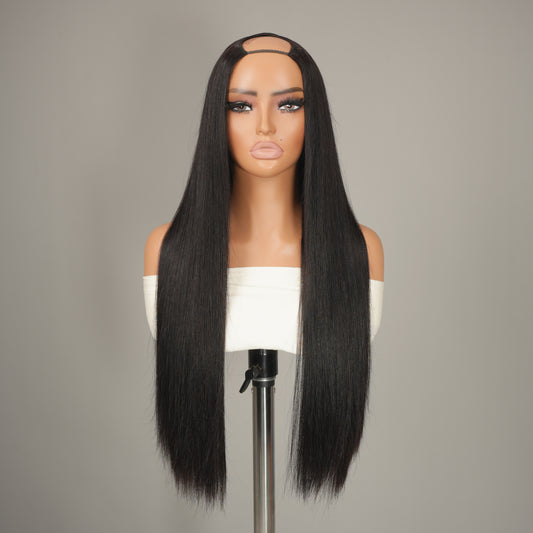 9A Virgin Hair U Part Wig Glueless V Part Wig Straight Wigs
