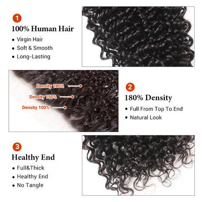 Human Hair 13*4 Curly Lace Frontal Curly Human Virgin Hair